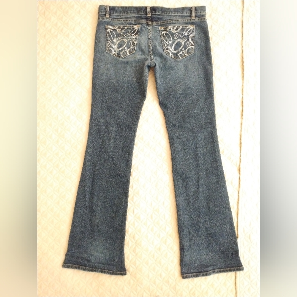 Bebé Women's Y2K Stretch Low Rise Embellished Jeans Size 30